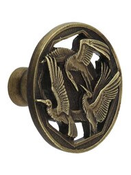 Crane Dance Cabinet Knob